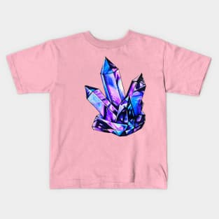 Purple Blue Crystal Kids T-Shirt